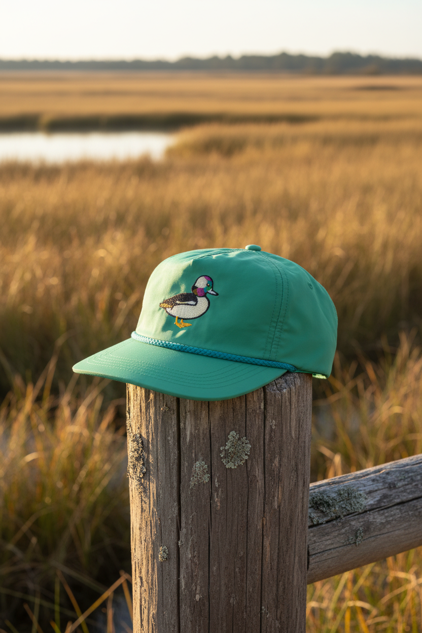 Lischka Brothers - Bufflehead Duck Rope Cap, Green