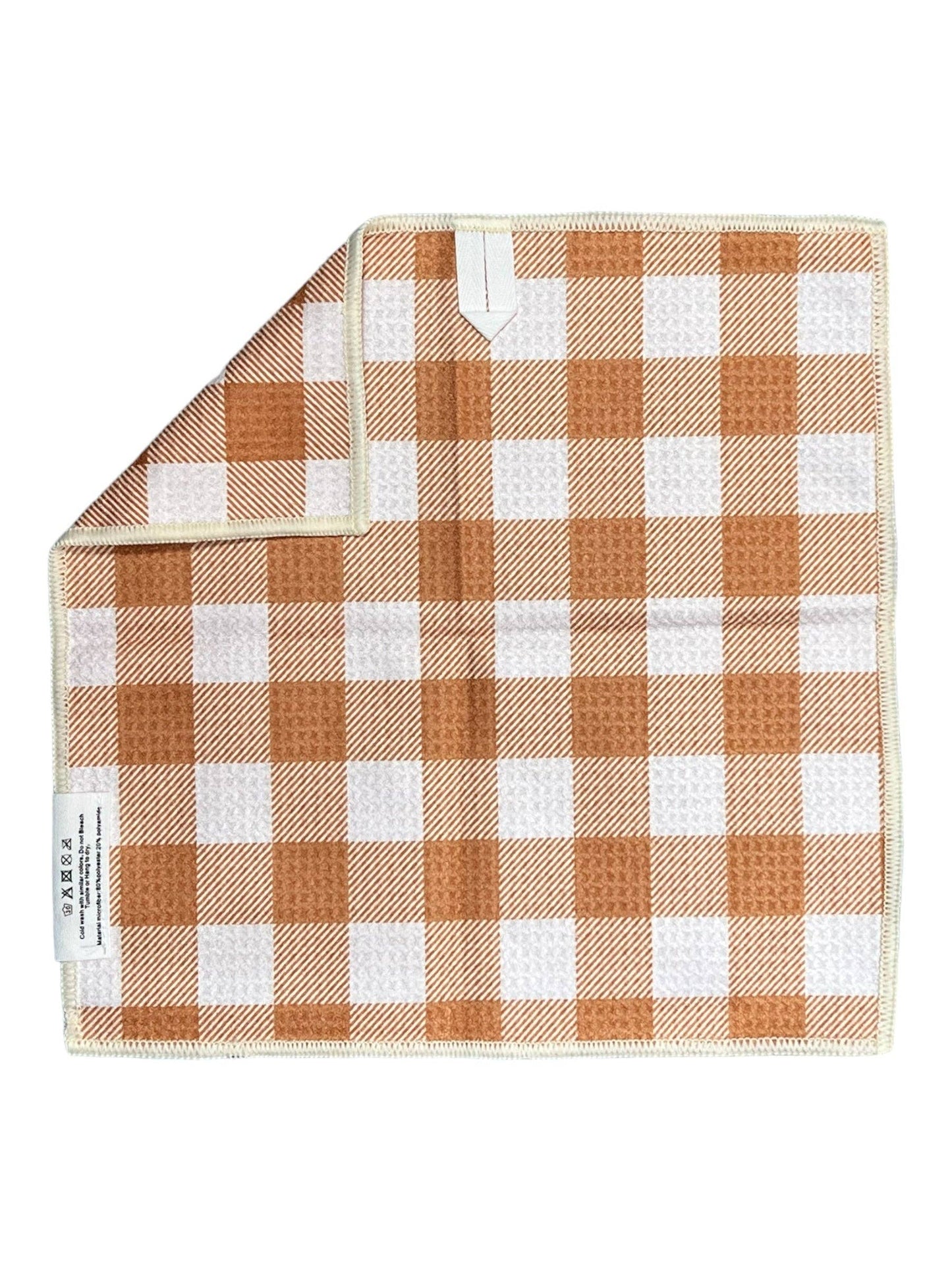 Crae.Home - Sienna: Double-Sided Washcloth: Rust/Cream / 12x12 in / Washcloth, product image 2