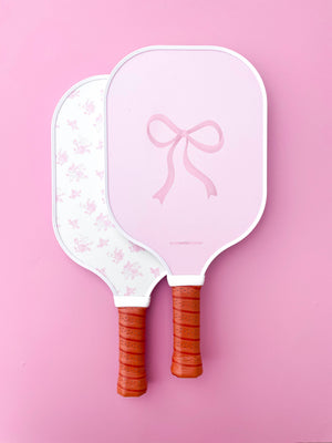 
                  
                    Load image into Gallery viewer, Rock Paper Scissors - Coquette Pink Bow Floral Pickleball Paddle
                  
                