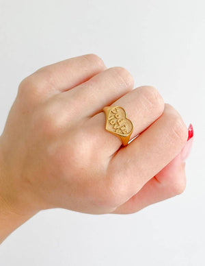 
                  
                    Load image into Gallery viewer, Gold God is Love Ring: 8
                  
                