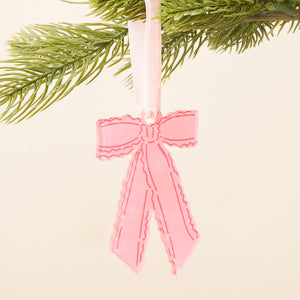 
                  
                    Load image into Gallery viewer, The Darling Effect - Holiday Tree Ornament-Pink Ruffle Bow Shape
                  
                