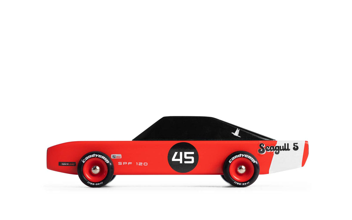 Seagull Red wooden toy vehicle by Candylab Toys