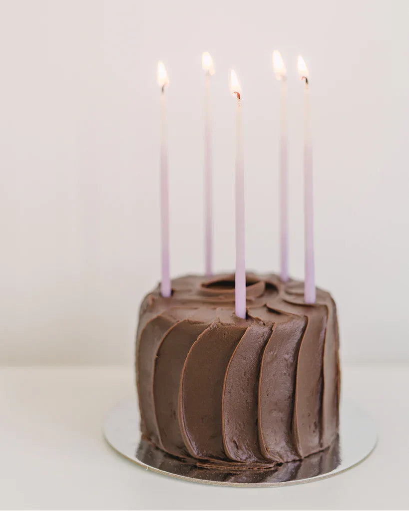 Knot & Bow - Tall Yellow Ombre Beeswax Birthday Candles