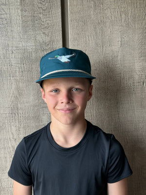 
                  
                    Load image into Gallery viewer, Lischka Brothers - Flying Mallard Duck Hat in Teal
                  
                