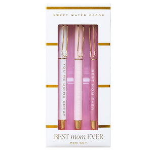 
                  
                    Load image into Gallery viewer, Sweet Water Decor - Best Mom Ever Metal Pen Set - Mother&amp;#39;s Day Gifts
                  
                