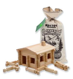 
                  
                    Load image into Gallery viewer, Roy Toy - Roy Toy All Natural Log Cabin
                  
                