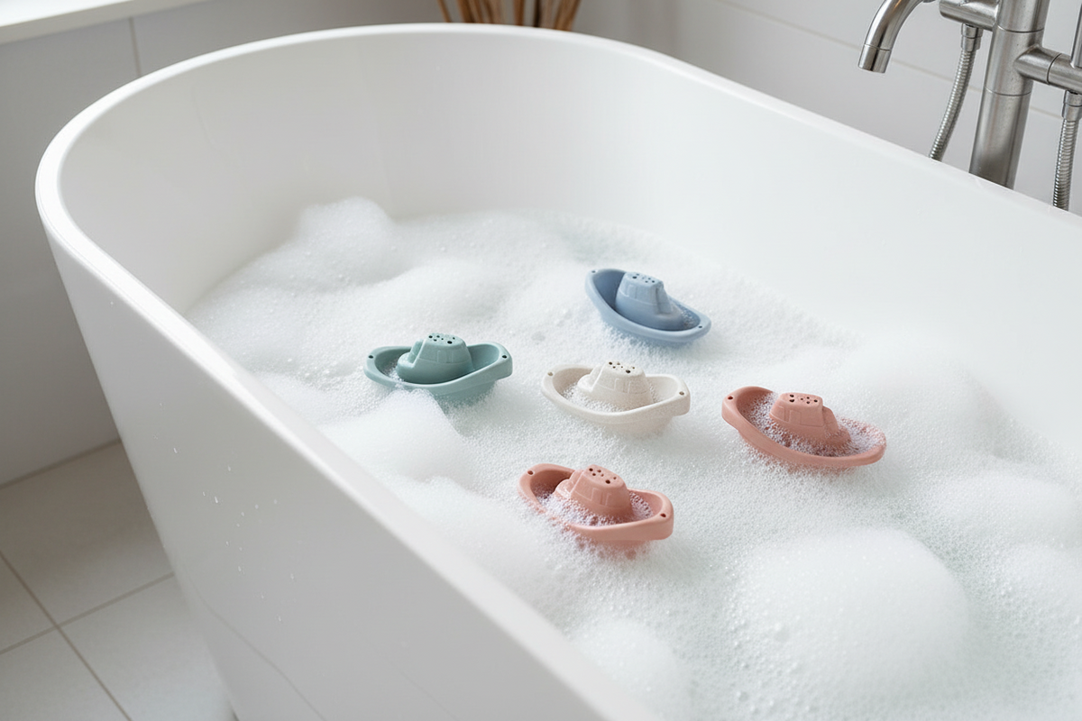 Minito & Co. - Wheat Straw Boat Bath Toy Set