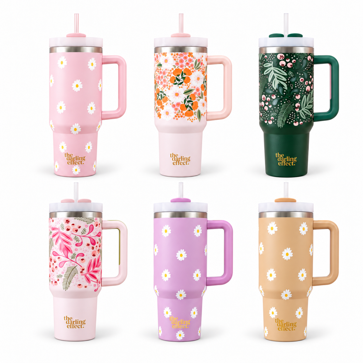Six Darling Effect 40-ounce tumbler designs