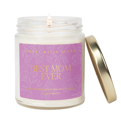 Sweet Water Decor - Best Mom Ever 9 oz Soy Candle (Gold Foil) - Mother's Day