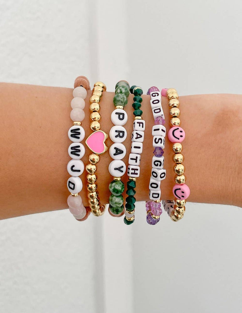 
                  
                    Load image into Gallery viewer, Loved Letter Bracelet: Small
                  
                