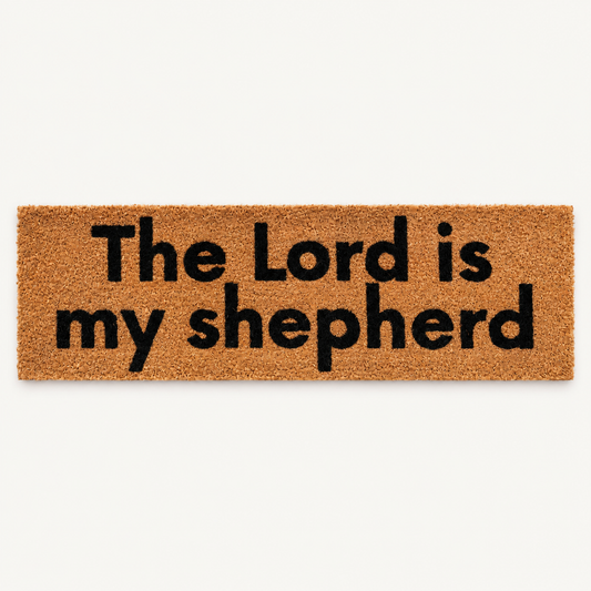 The Lord Is My Shepherd | Psalm 23 | XL Scripture Doormat — front view