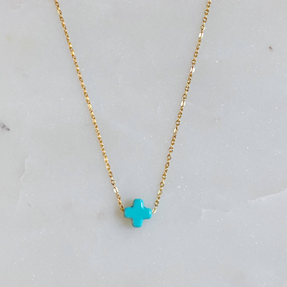Blue So Very Blessed cross necklace by Ellison+Young