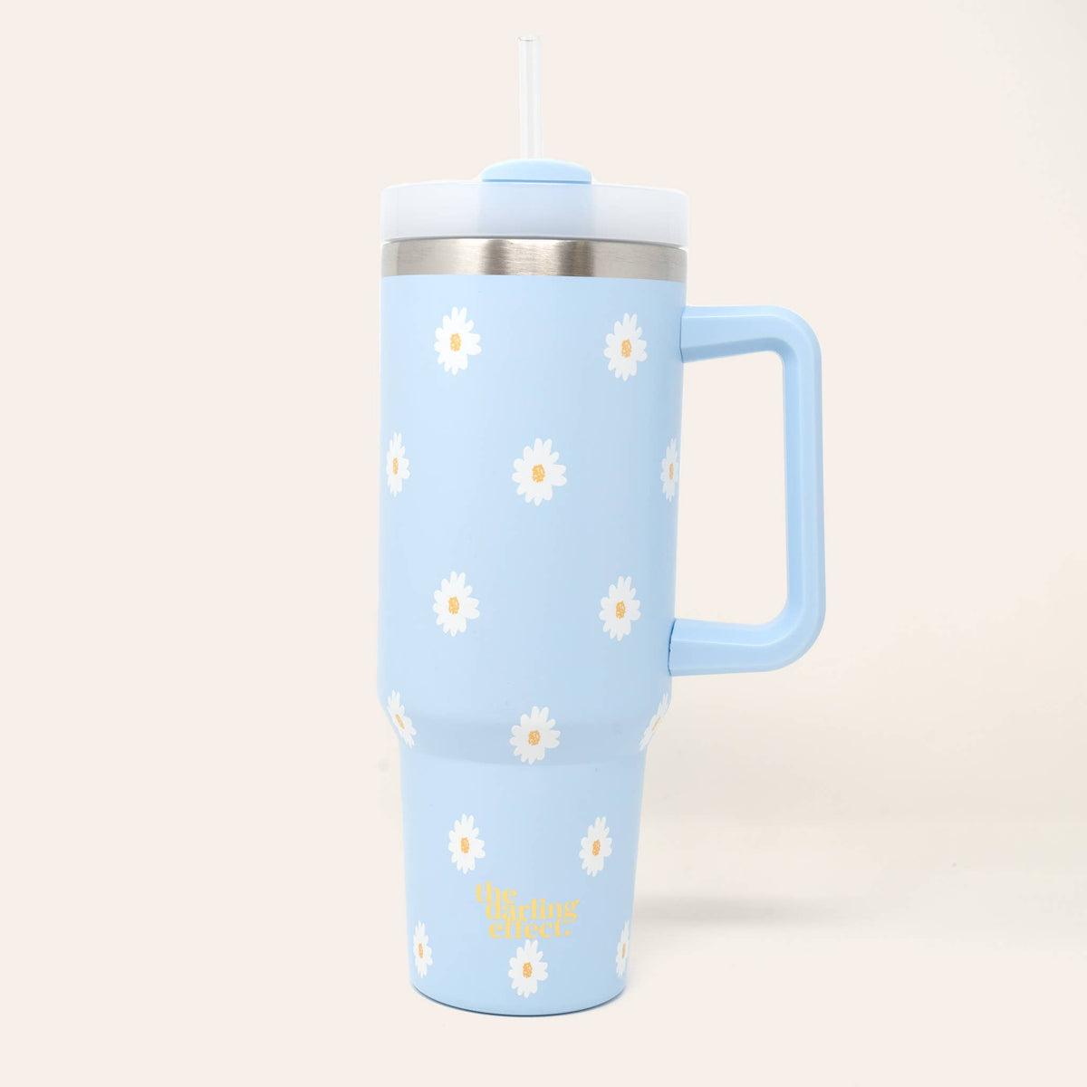 The Darling Effect - 40oz Take Me Everywhere Tumbler - Dancing Daisy Blue