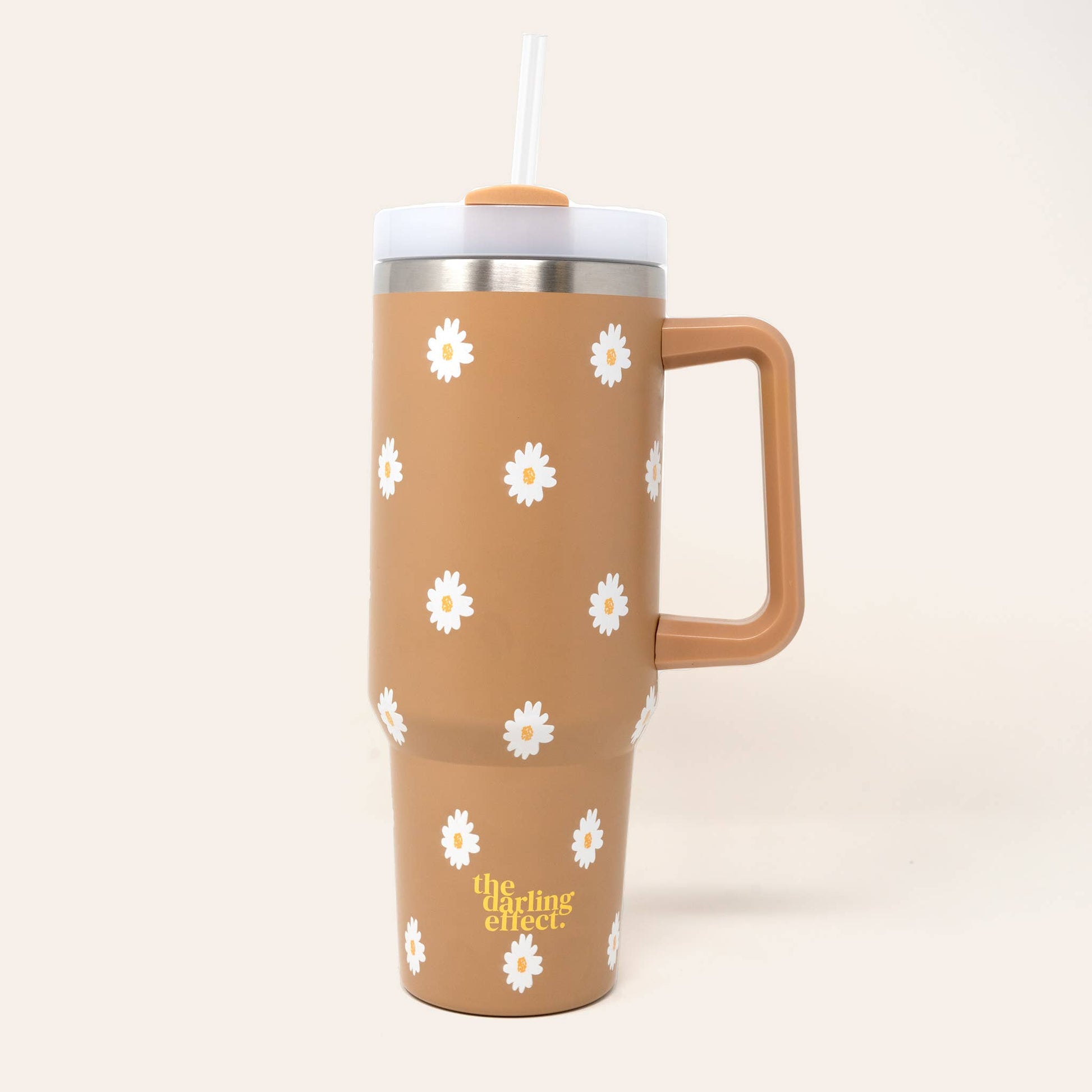 The Darling Effect - 40oz Take Me Everywhere Tumbler - Dancing Daisy Sandstone