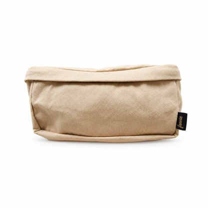 Fannie Desert Sand big kid belt bag — front studio view
