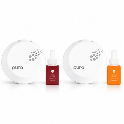 Pura Smart Home Diffuser Kit | Choose Your Fragrance | Capri Blue: Tinsel & Spice Holiday, Pumpkin Dulce Holiday. Options sold separately.