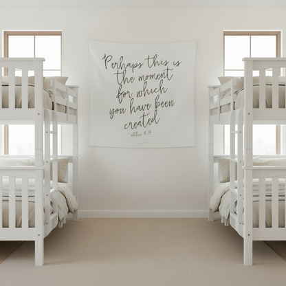 Esther 4:14 Scripture swaddle and wall art by Modern Burlap