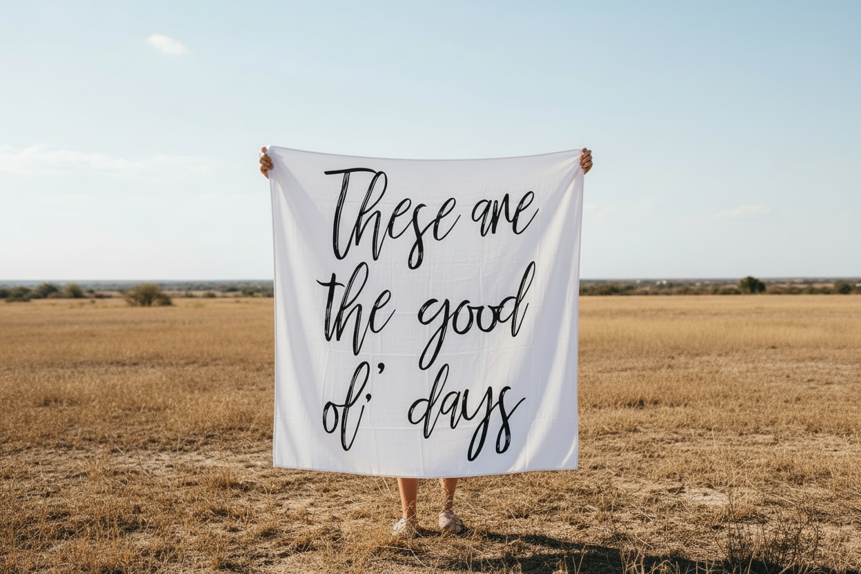 These Are the Good Ol' Days organic muslin swaddle by Modern Burlap
