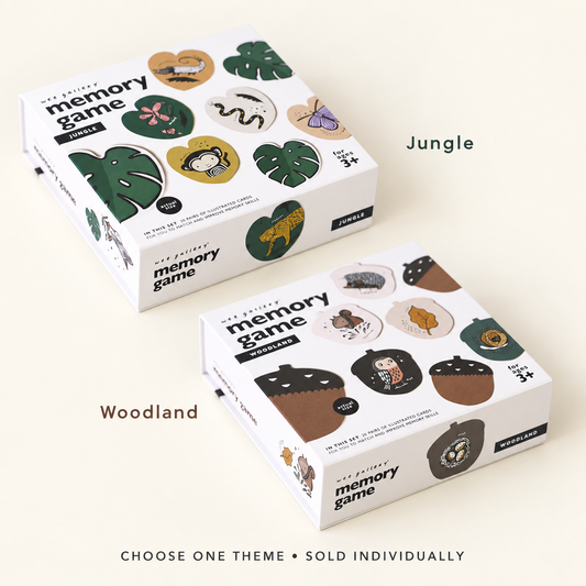 Jungle and Woodland Wee Gallery memory game choices. Sold individually.