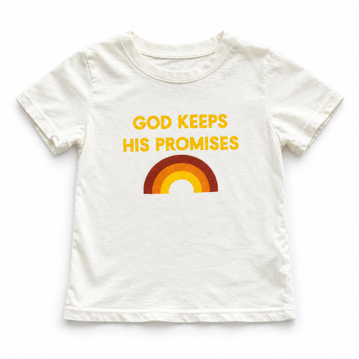 God Keeps His Promises Organic Kids Tee — front studio view