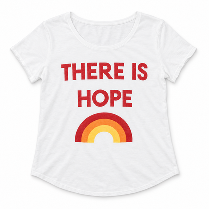 There Is Hope Organic Women's Tee | XS–XXL, full front studio view on white
