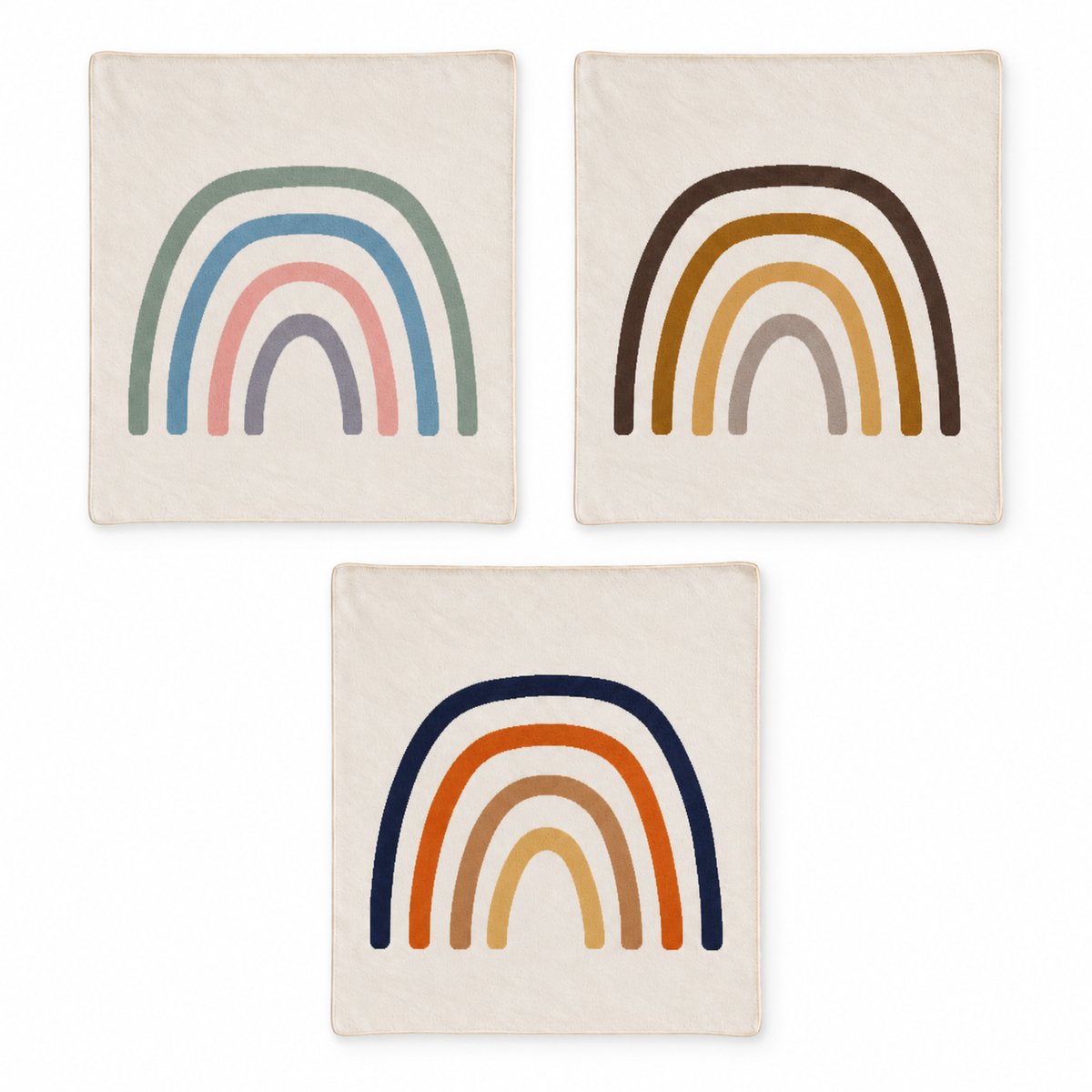Rainbow Recycled Cotton Throw Blanket — all color options, each sold separately