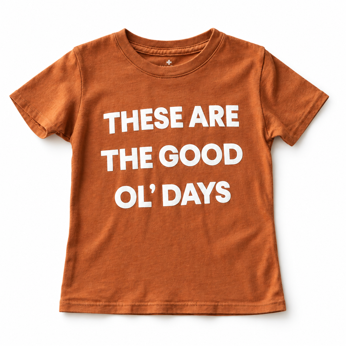 These Are the Good Ol’ Days Organic Kids Tee | Sunburn — front studio view