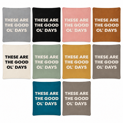 These Are the Good Ol' Days Recycled Cotton Throw Blanket — all design/color options; each sold separately. 