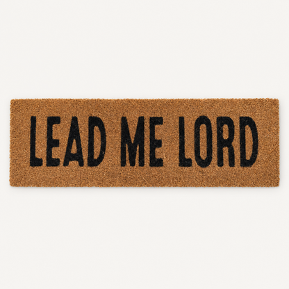 Lead Me Lord XL doormat design, available as an opened showroom sample.