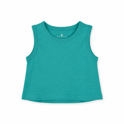 Organic Baby + Kids Tank in arcadia, front studio view on white.