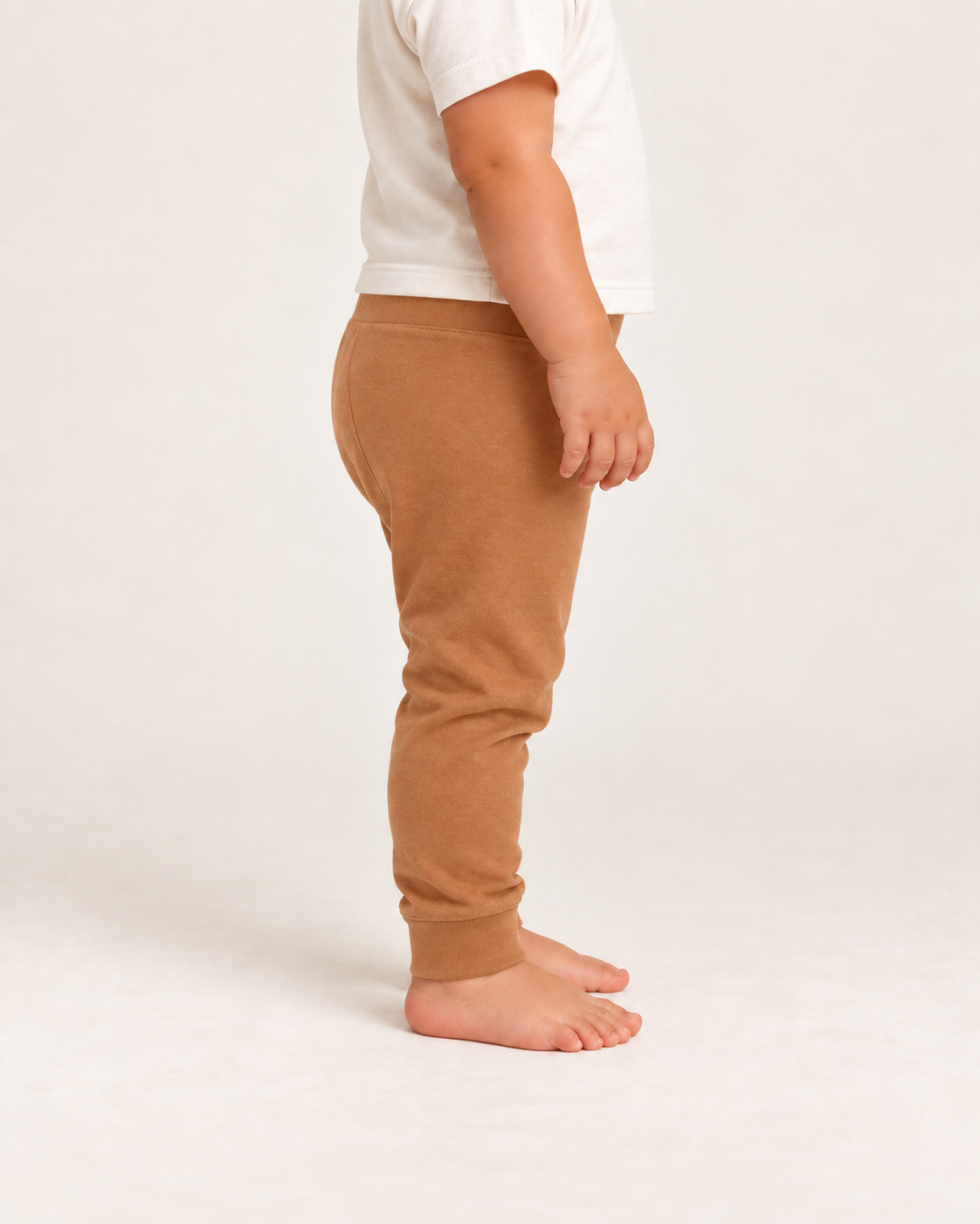 Cozy Pants in ginger side, on-child side view