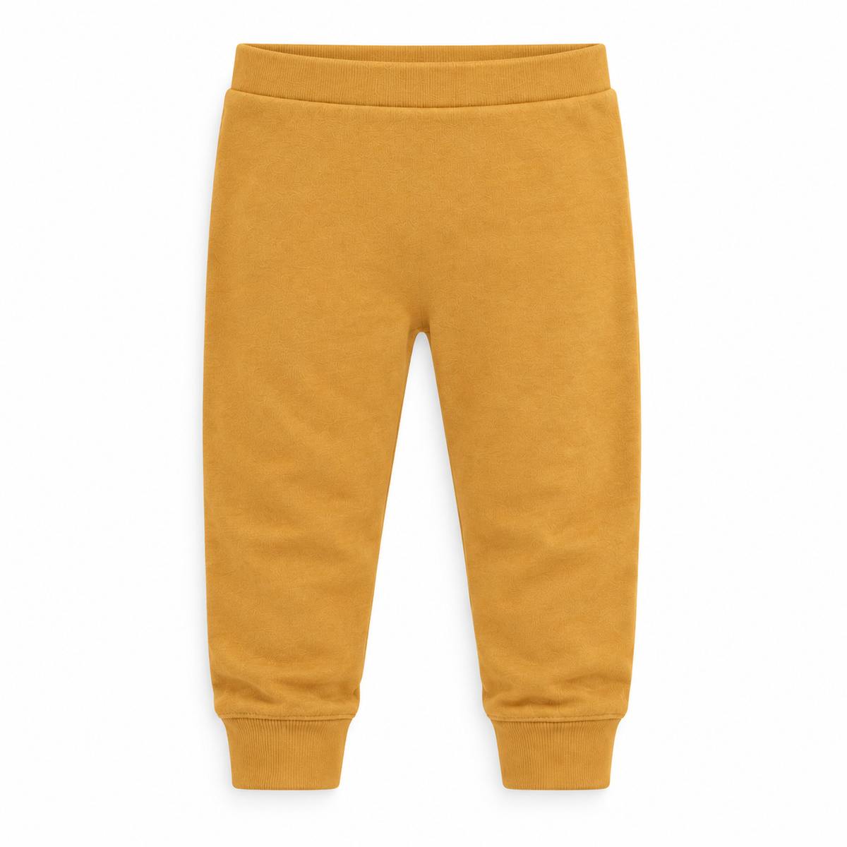 Organic Cozy Pants in honey, standalone front studio view on white.