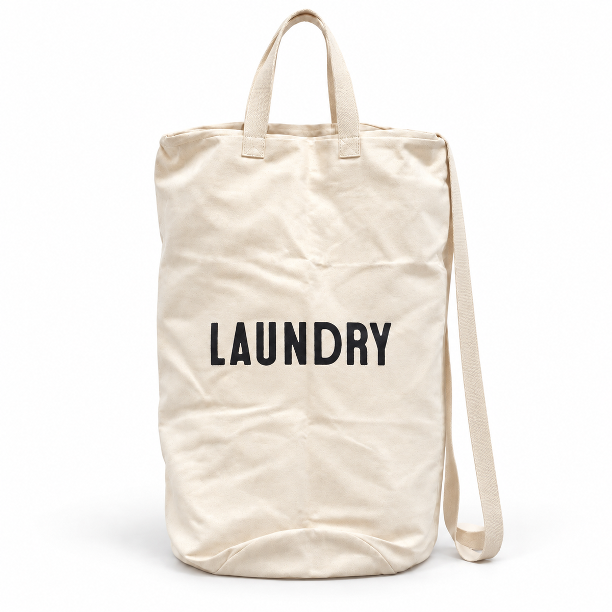 laundry canvas bag on white