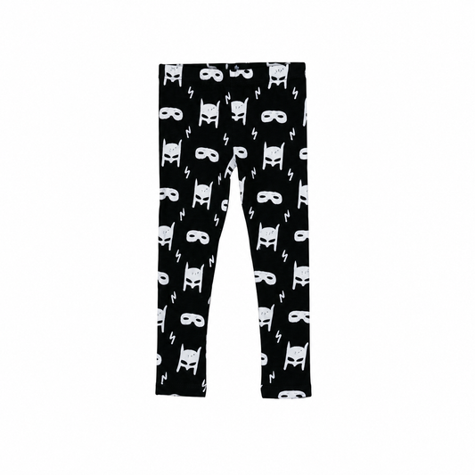 Modern Burlap hero struck organic leggings, complete product view on white without a hanger.