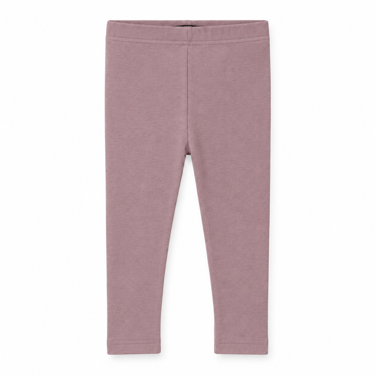 Organic Baby + Kids Leggings in mauve, front studio view on white.