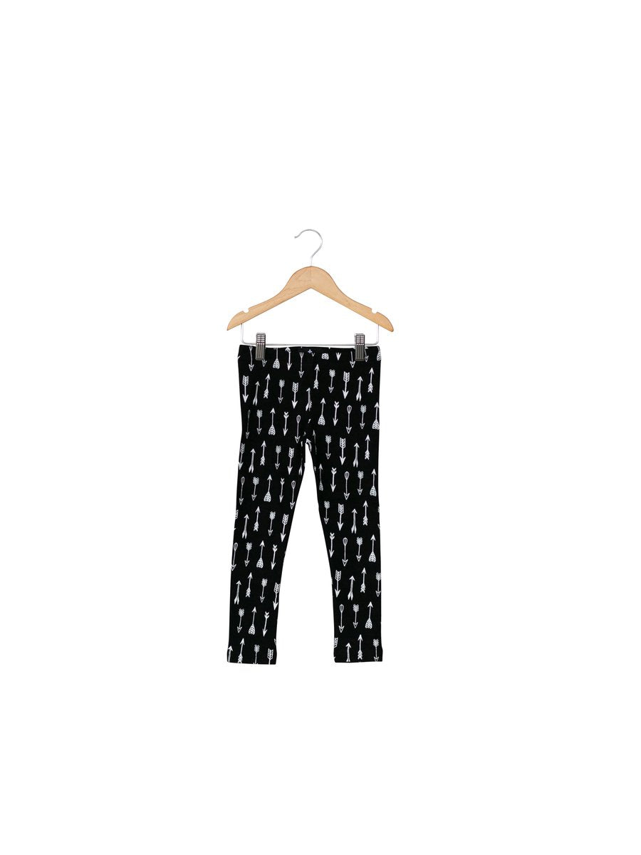 Modern Burlap signature print organic leggings for babies toddlers and kids