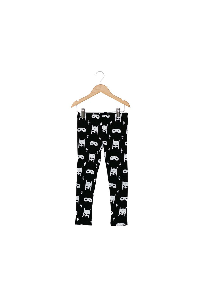 Modern Burlap signature print leggings for babies toddlers and kids in organic cotton
