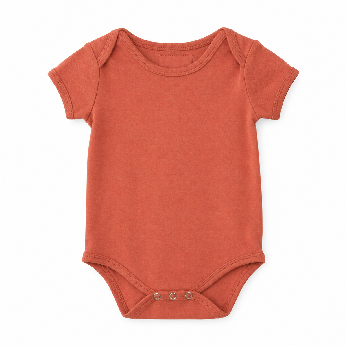 Organic Baby Short Sleeve Bodysuit in Aragon, front studio product photograph on white.