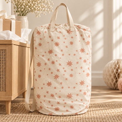 Modern Burlap sunburn starburst cotton canvas bag