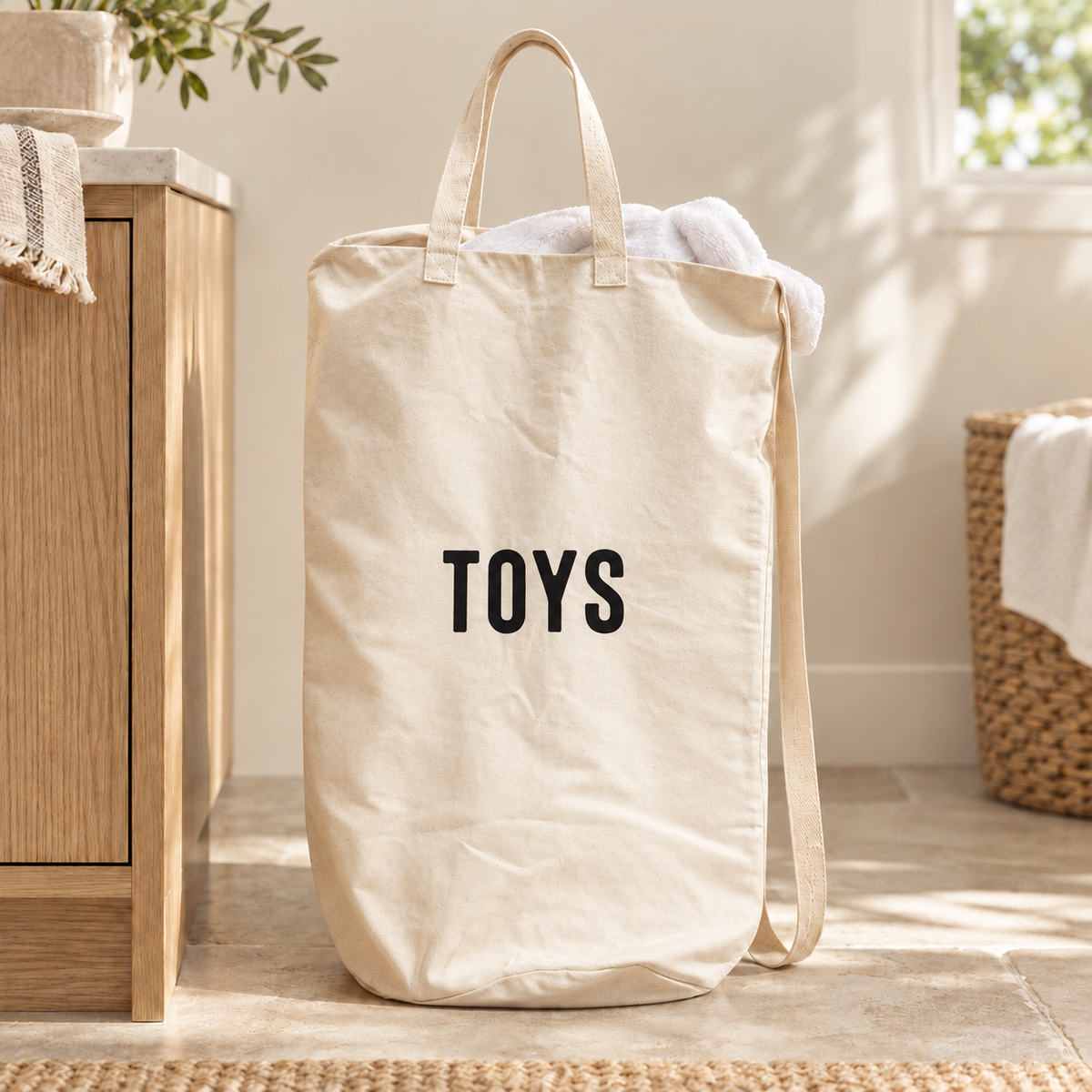 Modern Burlap toys cotton canvas bag