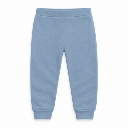 Organic Cozy Pants in tradewinds, standalone front studio view on white.