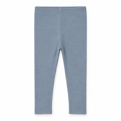Organic Baby + Kids Leggings in tradewinds, front studio view on white.