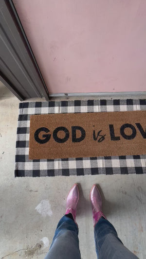
                  
                    Load and play video in Gallery viewer, XL Doormat | God is Love
                  
                