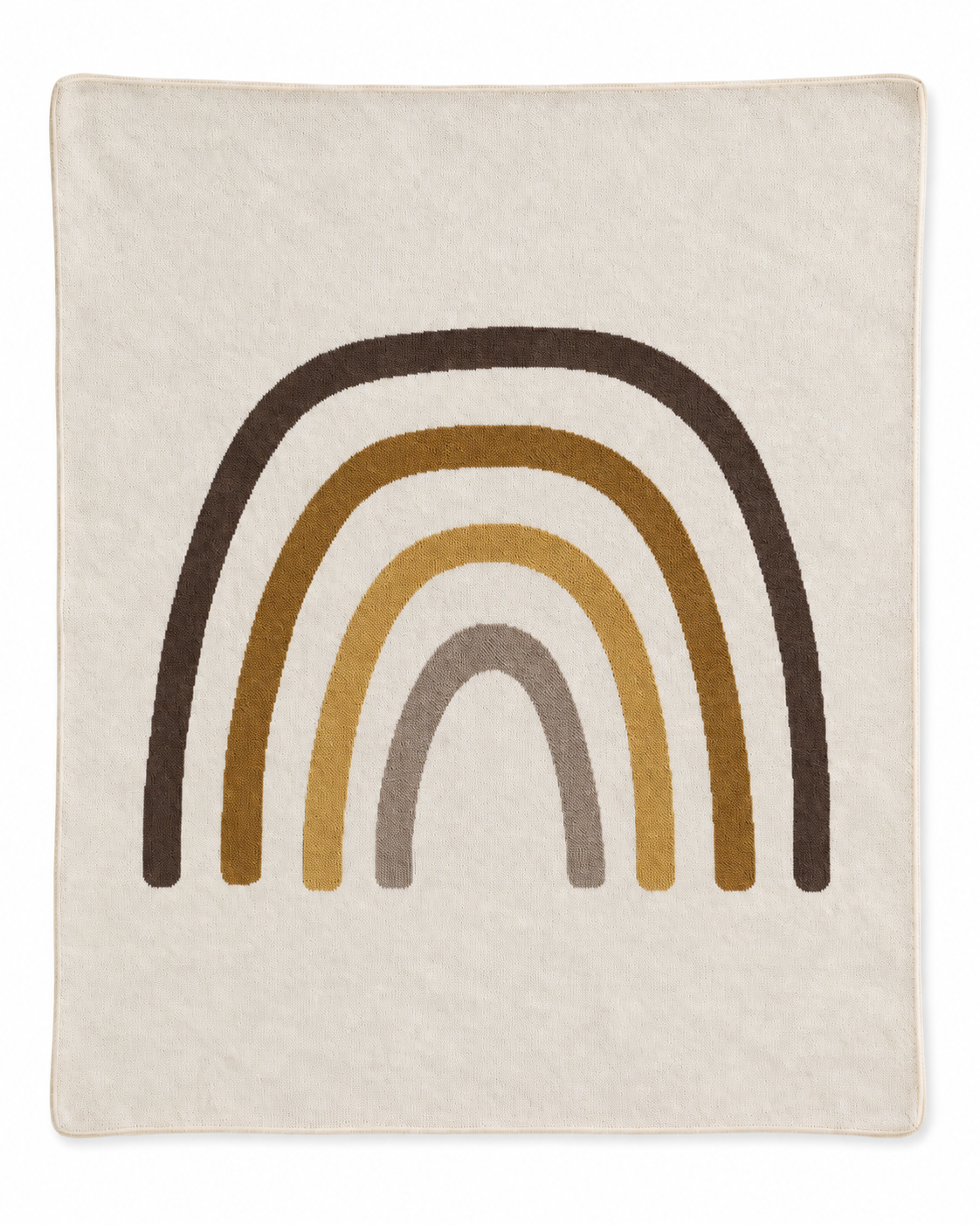 Rainbow recycled cotton blanket — Neutral studio flat lay