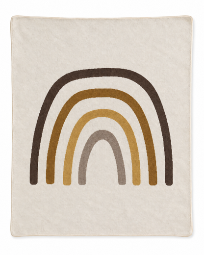 Rainbow recycled cotton blanket — Neutral studio flat lay