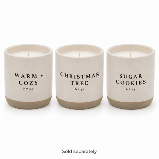 12 oz Stoneware Soy Blend Candle | Sweet Water Decor — Sold separately