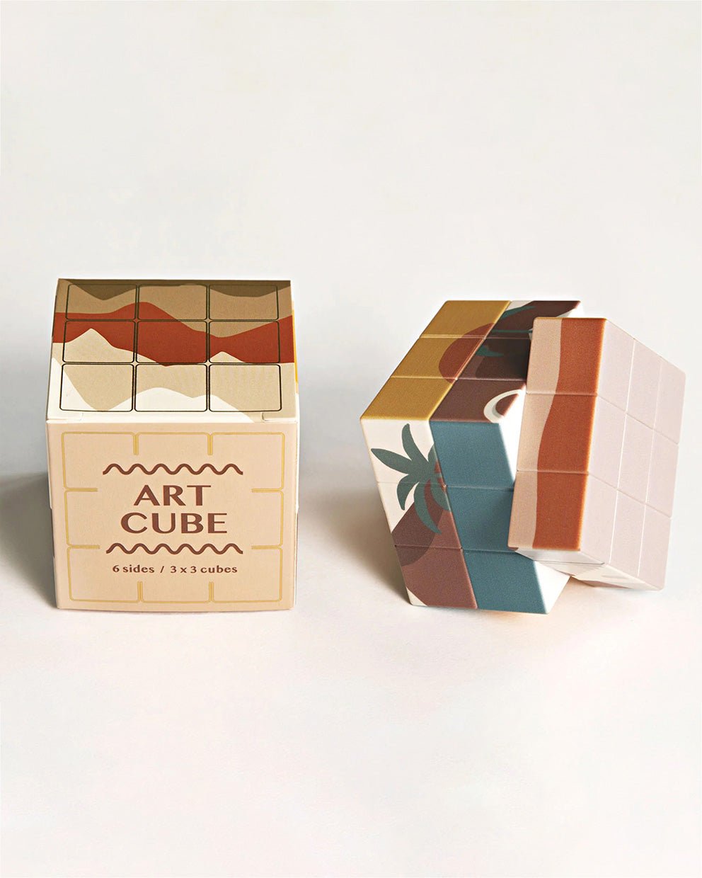 Desert Art Cube with its packaging