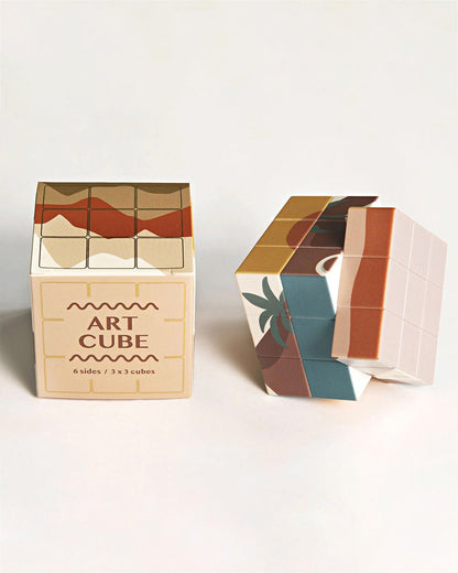 Desert Art Cube with its packaging