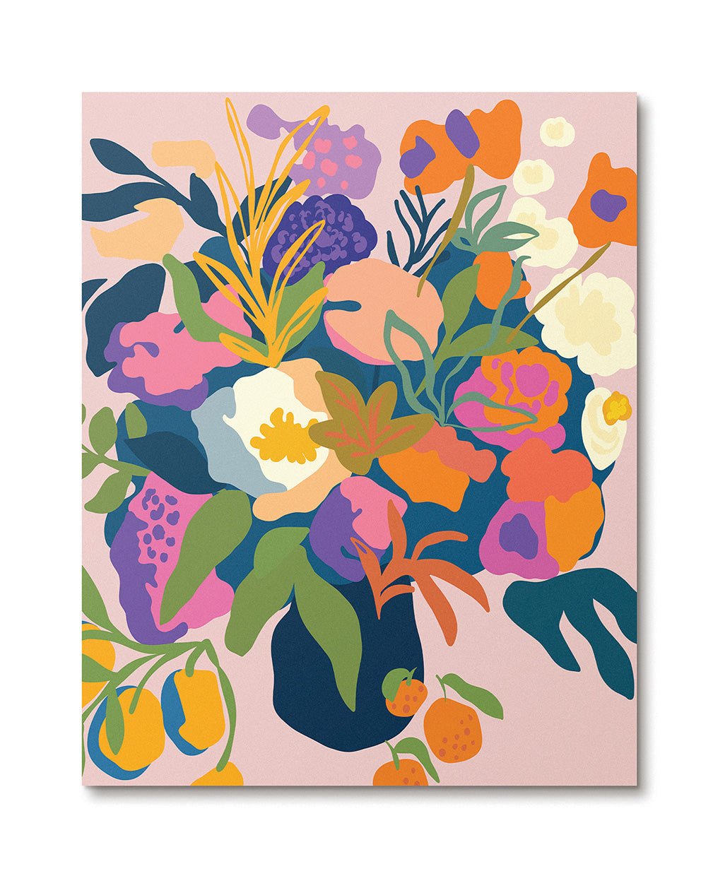 In Bloom finished floral artwork preview