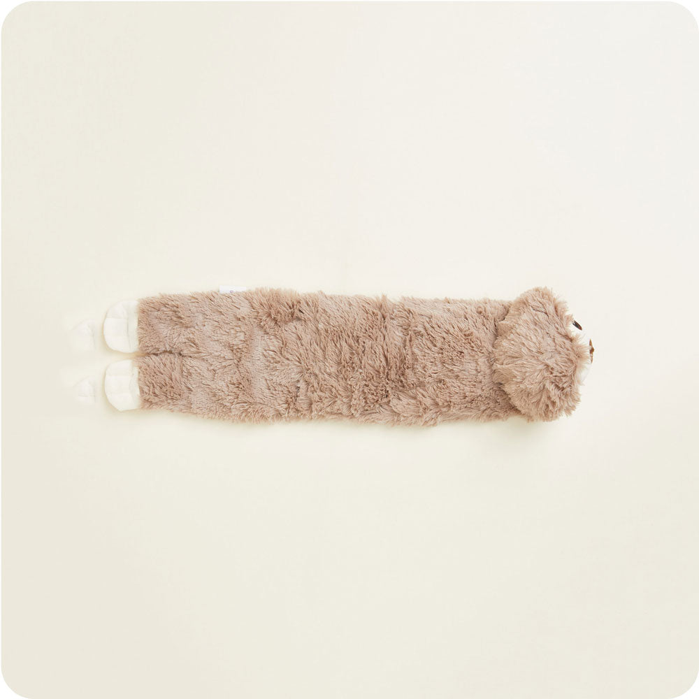 Sloth Warmies wrap laid out to show its long shape